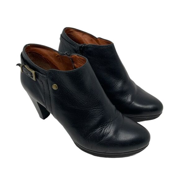 Hispanitas Ankle Boots Black Leather Shooties Side Zip Women's EU 36 - Picture 1 of 11